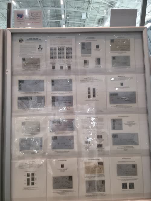 The St. Louis Bears Postmaster Provisional Issues — frame 38, exhibited by Barry K. Schwartz