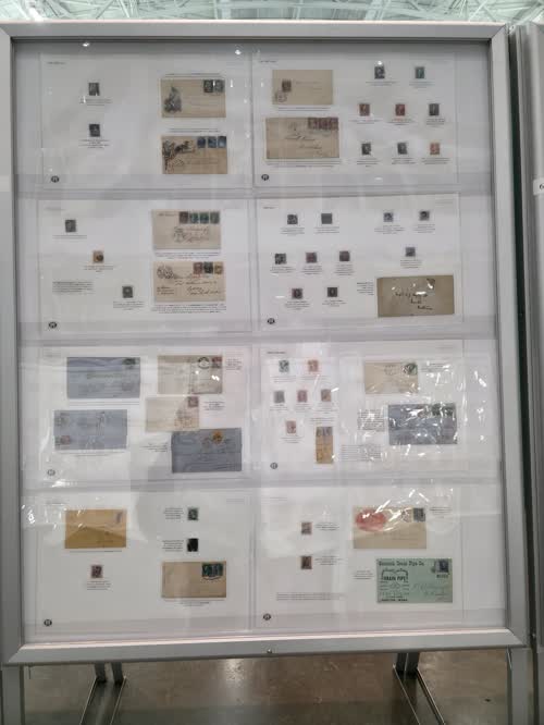 Fakes and Forgeries — frame 61, exhibited by Philatelic Foundation