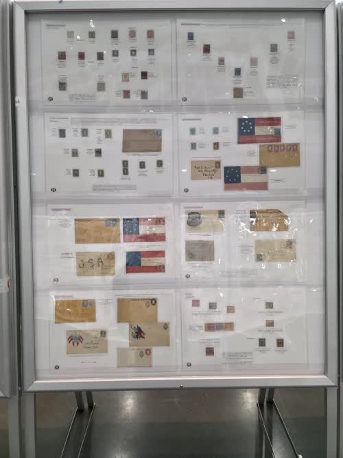 Fakes and Forgeries — frame 64, exhibited by Philatelic Foundation