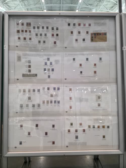 Fakes and Forgeries — frame 65, exhibited by Philatelic Foundation