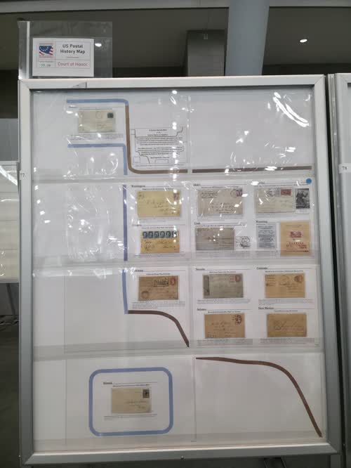 US Postal History Map — frame 77, exhibited by Chip Gliedman