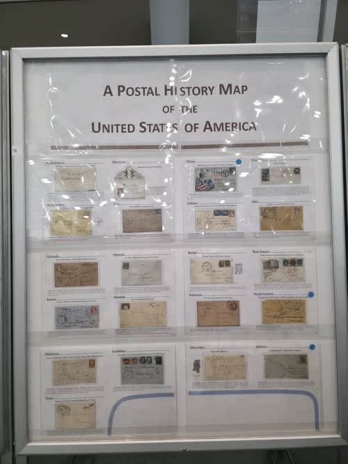 US Postal History Map — frame 78, exhibited by Chip Gliedman