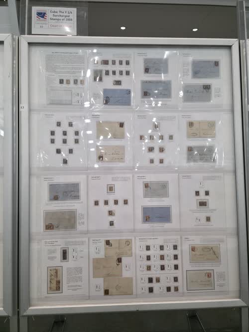 Cuba: The Y 1/4 Surcharged Stamps of 1855 — frame 83, exhibited by Yamil H. Kouri, Jr.
