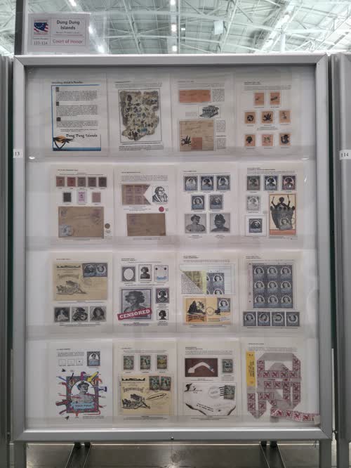 Dung Dung Islands — frame 113, exhibited by Western Philatelic Library