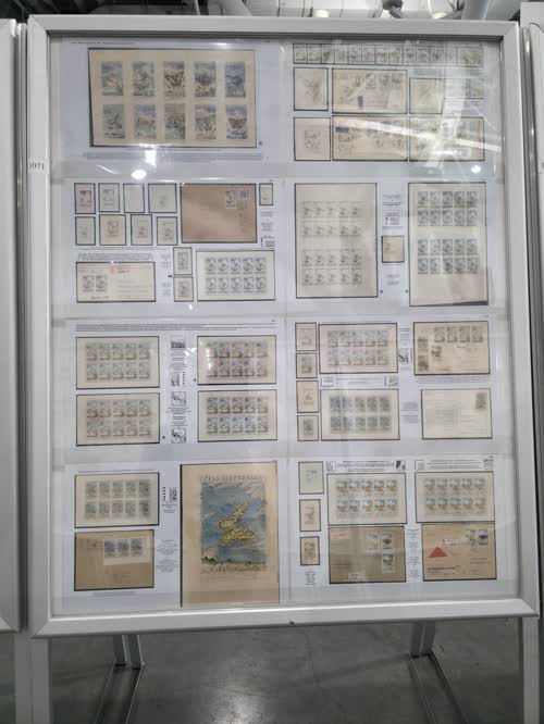 Czechoslovakia 1950-1961: Multistamp Flat Plate Printing from Steel Engraving — frame 1071, exhibited by Milos Hauptman