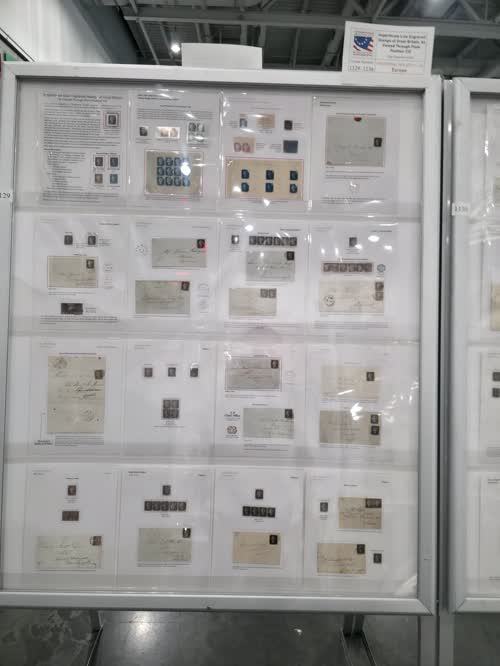 Imperforate Line Engraved Stamps of Great Britain, As Viewed Through Plate Position ‘CG’ — frame 1129, exhibited by Chip Gliedman