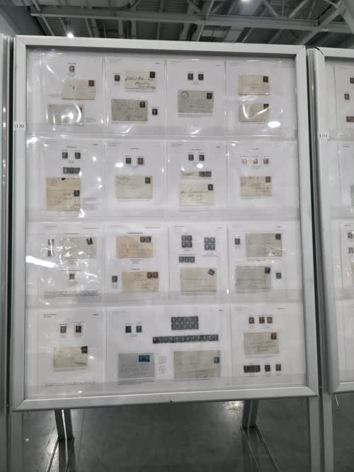 Imperforate Line Engraved Stamps of Great Britain, As Viewed Through Plate Position ‘CG’ — frame 1130, exhibited by Chip Gliedman