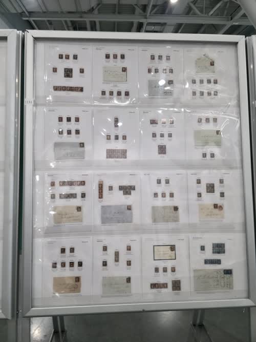 Imperforate Line Engraved Stamps of Great Britain, As Viewed Through Plate Position ‘CG’ — frame 1131, exhibited by Chip Gliedman