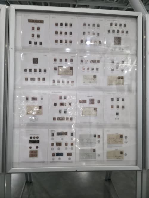 Imperforate Line Engraved Stamps of Great Britain, As Viewed Through Plate Position ‘CG’ — frame 1132, exhibited by Chip Gliedman