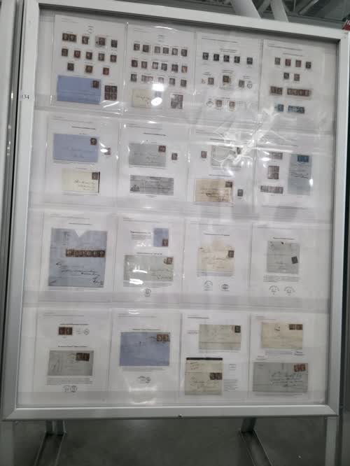 Imperforate Line Engraved Stamps of Great Britain, As Viewed Through Plate Position ‘CG’ — frame 1134, exhibited by Chip Gliedman