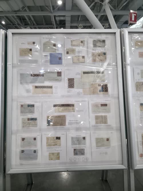 Imperforate Line Engraved Stamps of Great Britain, As Viewed Through Plate Position ‘CG’ — frame 1135, exhibited by Chip Gliedman