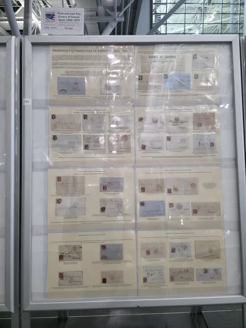 First and Last Day Covers of Classic Spain 1850-1879 — frame 1295, exhibited by Alfredo Miguel Martinez