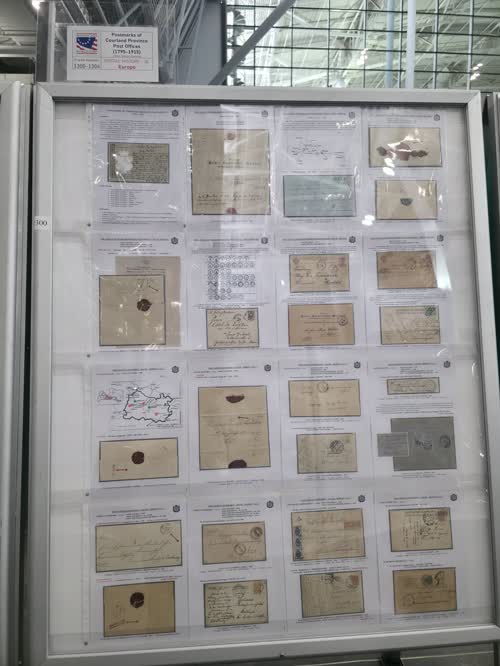 Postmarks of Courland Province Post Offices (1795-1915) — frame 1300, exhibited by Zinta Zeltiņa
