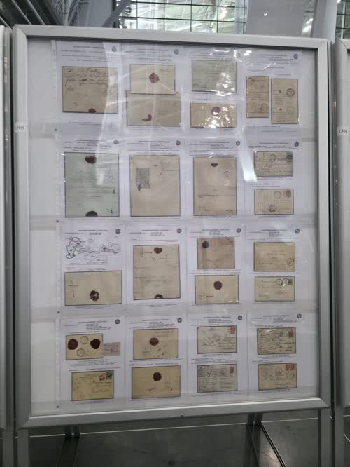 Postmarks of Courland Province Post Offices (1795-1915) — frame 1303, exhibited by Zinta Zeltiņa