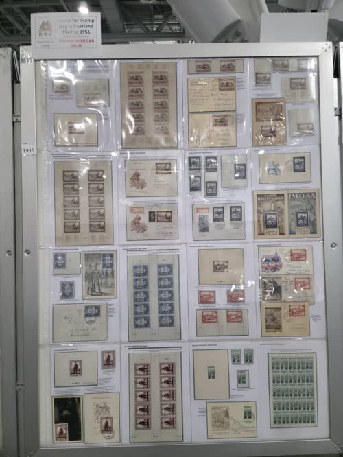 Issues for Stamp Day in Saarland 1949 to 1956 — frame 1905, exhibited by Günther Korn