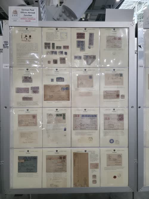 German Post Offices Abroad: Zanzibar — frame 1907, exhibited by Harald Krieg