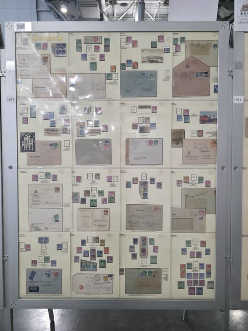 Perfin on Stamp Issues from the Occupation Zones in Germany: from the End of the War in May 1945 to Fall 1949 — frame 1913, exhibited by Rainer Von Scharpen