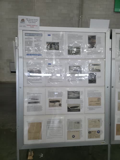 WW I German Airships Combat Operations Postal History — frame 1921, exhibited by Fred Reynolds