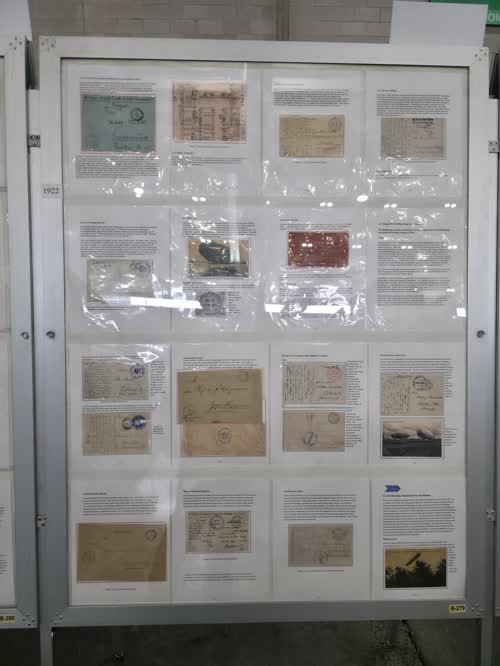 WW I German Airships Combat Operations Postal History — frame 1922, exhibited by Fred Reynolds