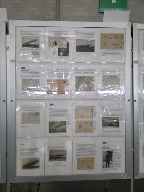 WW I German Airships Combat Operations Postal History — frame 1923, exhibited by Fred Reynolds