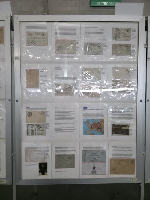 WW I German Airships Combat Operations Postal History — frame 1924, exhibited by Fred Reynolds