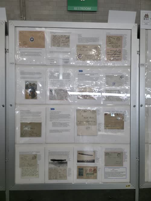 WW I German Airships Combat Operations Postal History — frame 1925, exhibited by Fred Reynolds