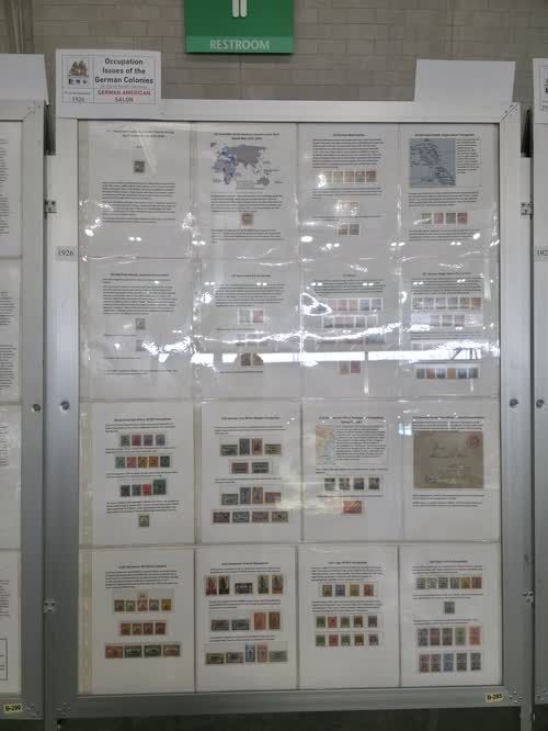 Occupation Issues of the German Colonies — frame 1926, exhibited by Dr. Florian Reindel