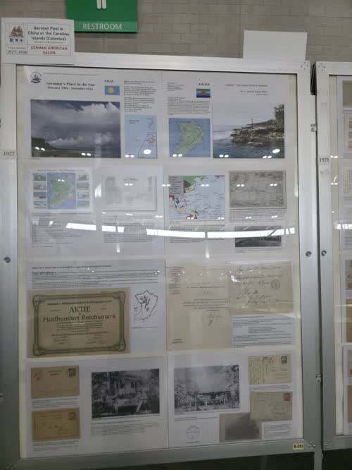 German Post in China or the Caroline Islands (Colonies) — frame 1927, exhibited by Michael Kubenz