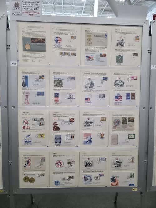 The World Salutes the United States: First Day Covers for the US Bicentennial 1976 — frame 1941, exhibited by Ken Gilbert
