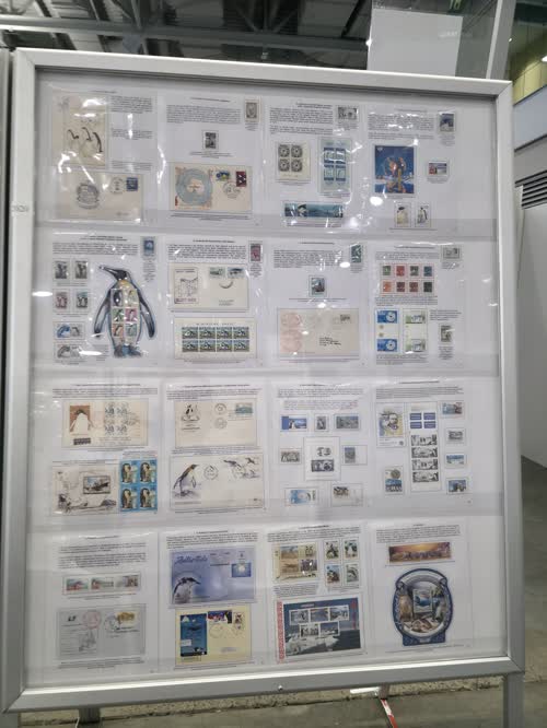 A Philatelic Expedition into Antarctic Exploration, Collaboration, and Scientific Research: A Penguin’s Perspective — frame 2020, exhibited by Adrianna E. Bäumle