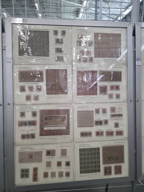 Study of Service Stamps of Cochin — frame 3030, exhibited by K. S. Mohan
