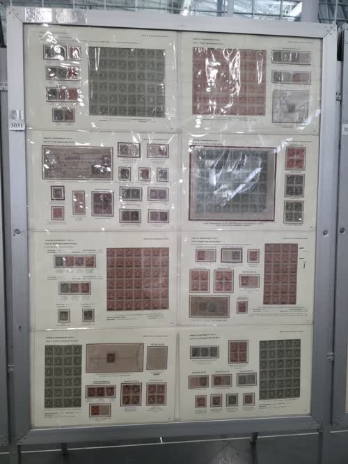 Study of Service Stamps of Cochin — frame 3031, exhibited by K. S. Mohan