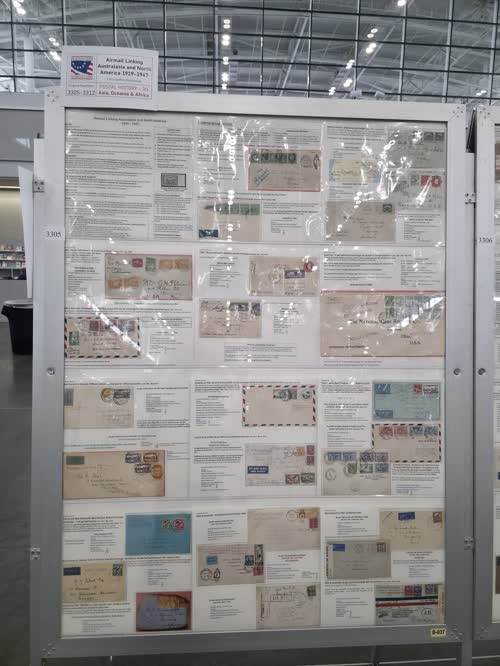 Airmail Linking Australasia and North America 1919-1947 — frame 3305, exhibited by Chris Dalton