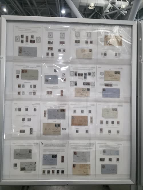 First Federally Issued Postage Stamps of the United States — frame 4028, exhibited by Gordon E. Eubanks