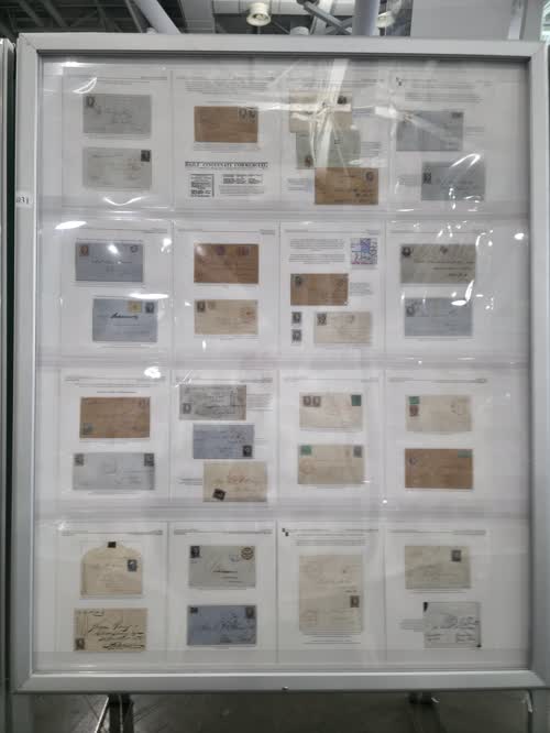 First Federally Issued Postage Stamps of the United States — frame 4031, exhibited by Gordon E. Eubanks