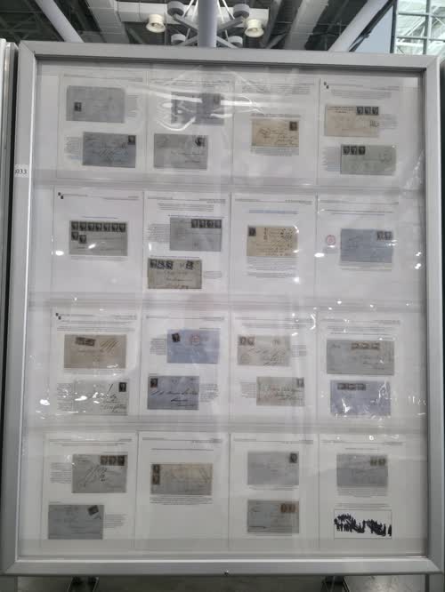 First Federally Issued Postage Stamps of the United States — frame 4033, exhibited by Gordon E. Eubanks