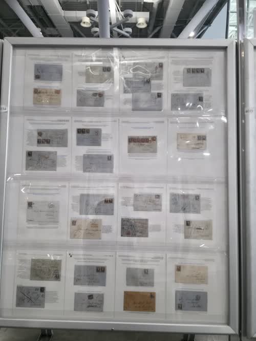 First Federally Issued Postage Stamps of the United States — frame 4034, exhibited by Gordon E. Eubanks