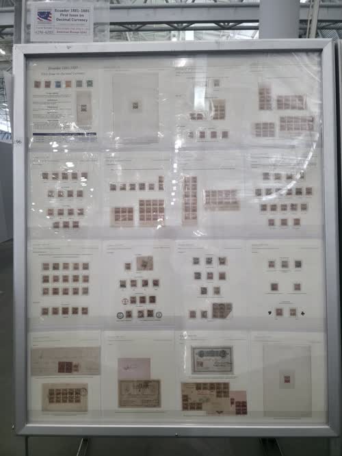 Ecuador 1881-1885 First Issue on Decimal Currency — frame 4196, exhibited by Francisco Cucalon