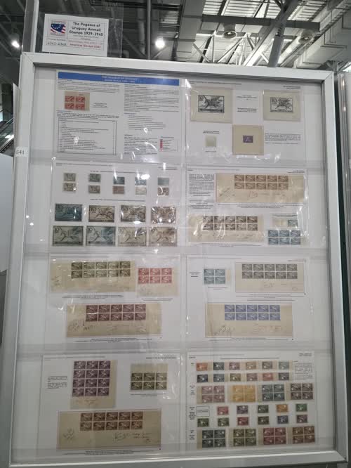 The Pegasus of Uruguay Airmail Stamps 1929-1945 — frame 4341, exhibited by Julio Cesar Martinez Perez