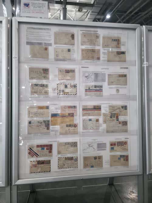 Geographic Expansion of Commercial U.S. Mail to Foreign Destinations via Airmail (1922-41) — frame 4429, exhibited by Murray A. Abramson, MD