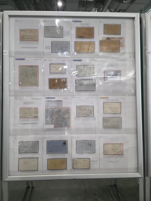 San Francisco Postal History: 1849 to 1869 — frame 4438, exhibited by Rick Mingee