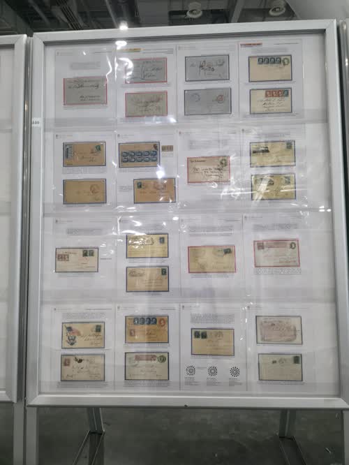 San Francisco Postal History: 1849 to 1869 — frame 4440, exhibited by Rick Mingee