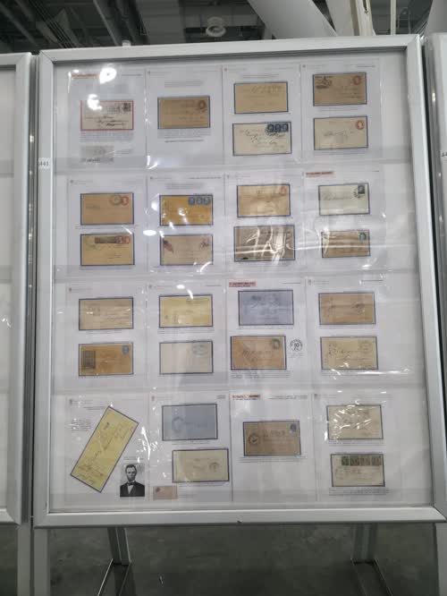 San Francisco Postal History: 1849 to 1869 — frame 4441, exhibited by Rick Mingee
