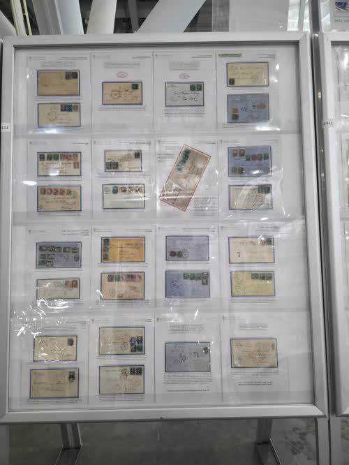San Francisco Postal History: 1849 to 1869 — frame 4444, exhibited by Rick Mingee