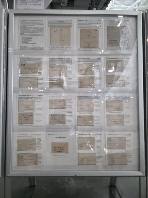New Jersey Stampless Covers: Handstamp Postal Markings 1775-1855. — frame 4445, exhibited by Robert G. Rose