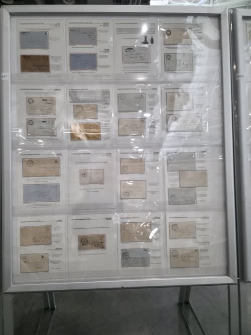 New Jersey Stampless Covers: Handstamp Postal Markings 1775-1855. — frame 4447, exhibited by Robert G. Rose