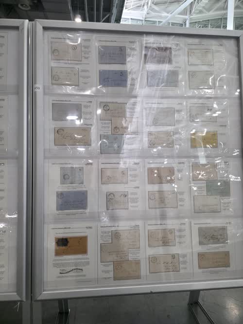 New Jersey Stampless Covers: Handstamp Postal Markings 1775-1855. — frame 4450, exhibited by Robert G. Rose