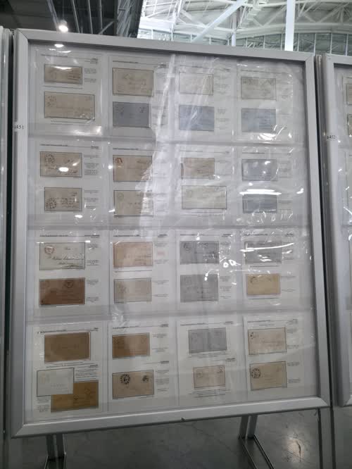 New Jersey Stampless Covers: Handstamp Postal Markings 1775-1855. — frame 4451, exhibited by Robert G. Rose