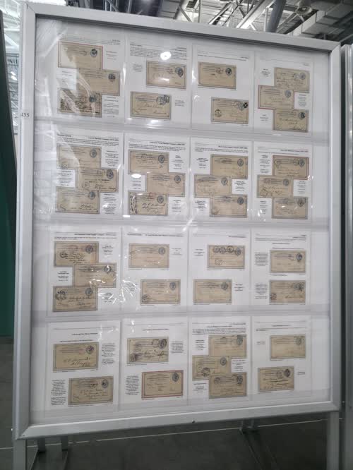 First International (UPU) Postal Card and its Forerunners — frame 4455, exhibited by Mark Schwartz