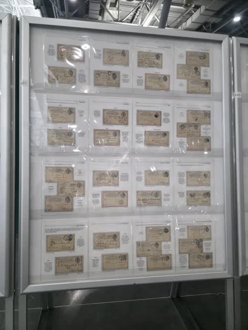 First International (UPU) Postal Card and its Forerunners — frame 4457, exhibited by Mark Schwartz